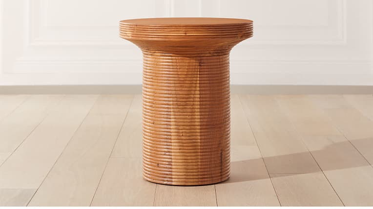 Trill Round Wood Side Table